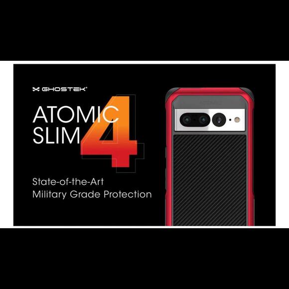 Ghostek ATOMIC slim Clear Phone Case Pixel Pro 7 For Women Pink Metal Bumper - Picture 5 of 9